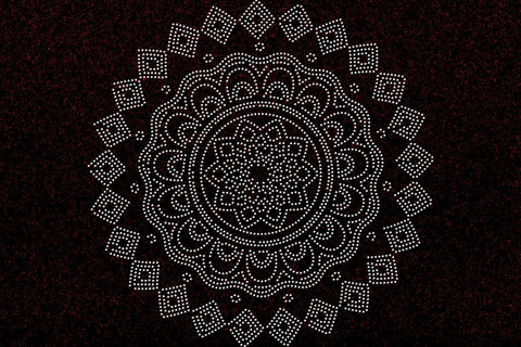 Mandala Rhinestone Template SVG Ethnic Touch 