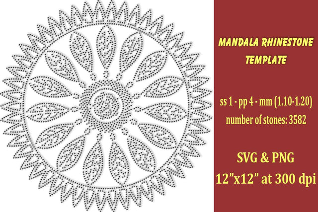 Mandala Rhinestone Template SVG Ethnic Touch 