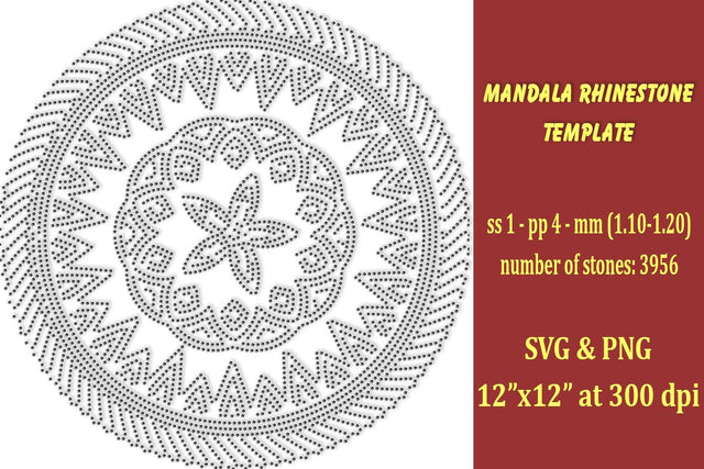 Mandala Rhinestone Template SVG Ethnic Touch 