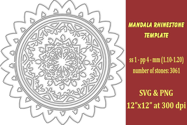 Mandala Rhinestone Template SVG Ethnic Touch 