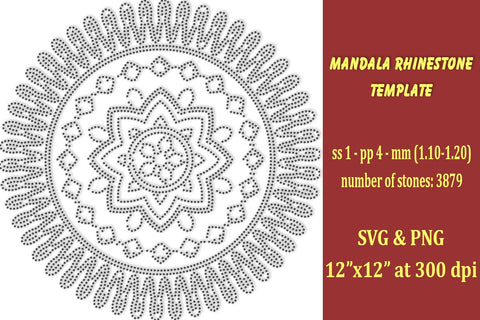 Mandala Rhinestone Template SVG Ethnic Touch 