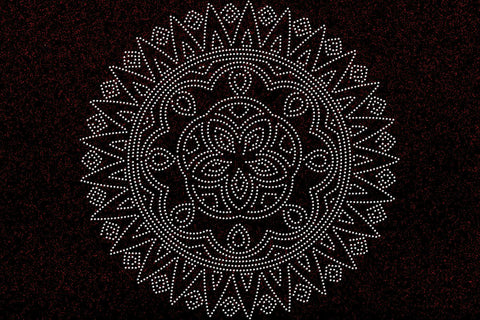 Mandala Rhinestone Template SVG Ethnic Touch 