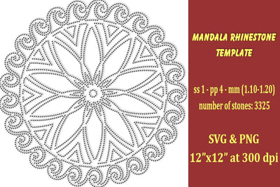 Mandala Rhinestone Template SVG Ethnic Touch 