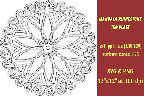Mandala Rhinestone Template SVG Ethnic Touch 