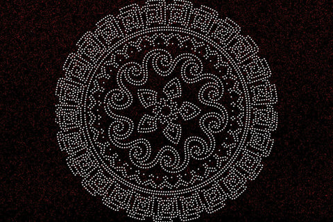 Mandala Rhinestone Template SVG Ethnic Touch 