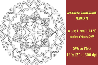 Mandala Rhinestone Template SVG Ethnic Touch 