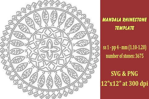 Mandala Rhinestone Template SVG Ethnic Touch 