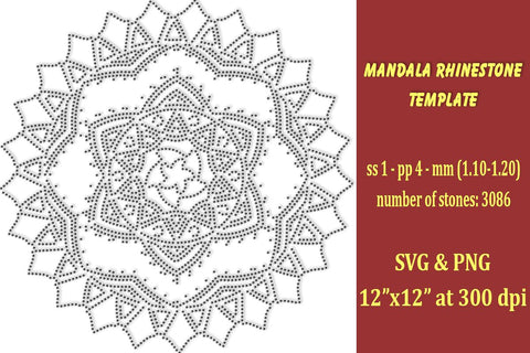 Mandala Rhinestone Template SVG Ethnic Touch 