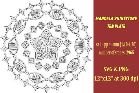 Mandala Rhinestone Template SVG Ethnic Touch 