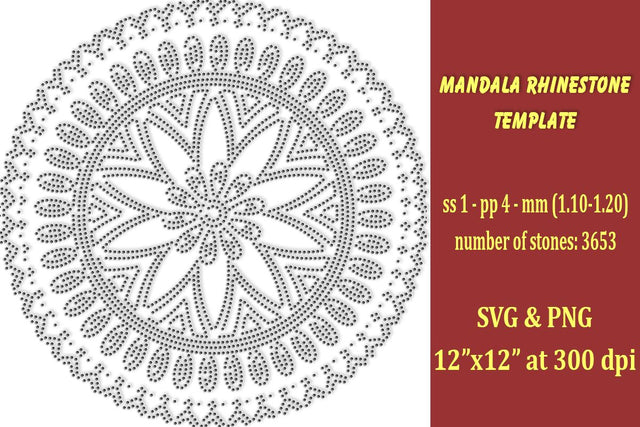 Mandala Rhinestone Template SVG Ethnic Touch 
