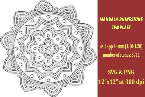 Mandala Rhinestone Template SVG Ethnic Touch 