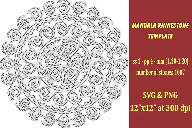Mandala Rhinestone Template SVG Ethnic Touch 