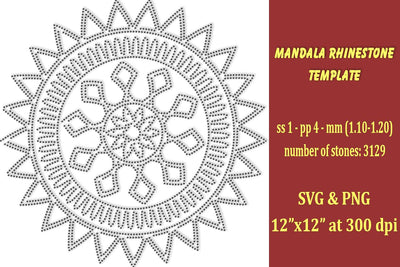 Mandala Rhinestone Template SVG Ethnic Touch 