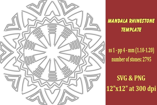 Mandala Rhinestone Template SVG Ethnic Touch 