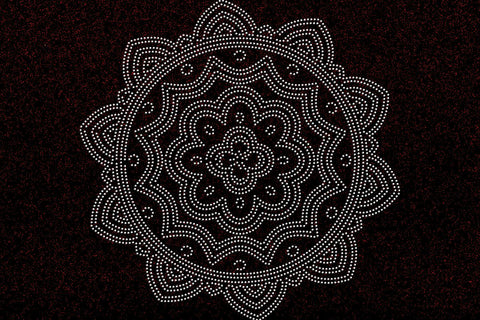 Mandala Rhinestone Template SVG Ethnic Touch 