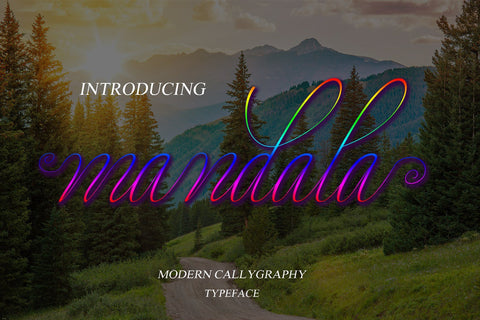 Mandala Script Font mahyud creatif 