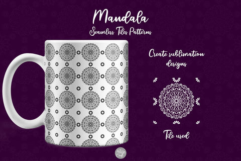 Mandala seamless pattern tiles SVG Artisan Craft SVG 