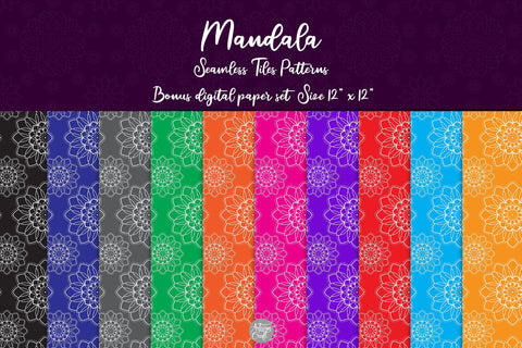 Mandala seamless pattern tiles SVG Artisan Craft SVG 
