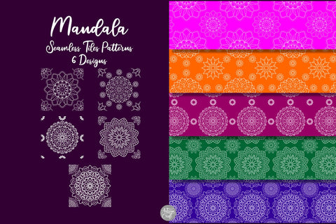 Mandala seamless pattern tiles SVG Artisan Craft SVG 