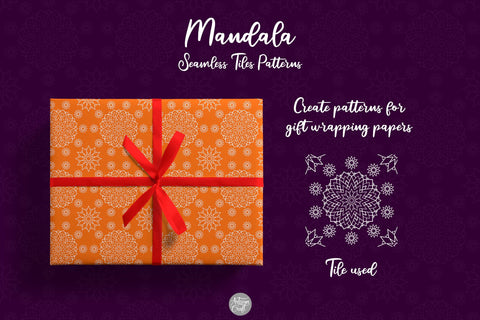 Mandala seamless pattern tiles SVG Artisan Craft SVG 