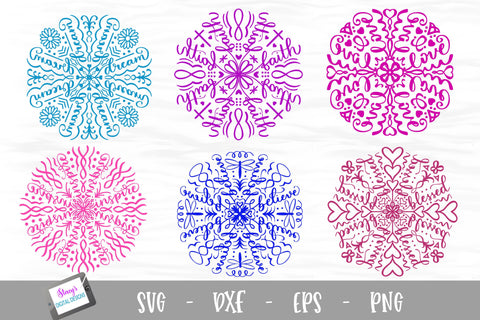 Mandala SVG Bundle - 6 Inspirational mandala designs SVG Stacy's Digital Designs 