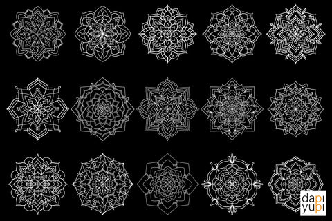 Mandala SVG Bundle, Gold Mandalas SVG dapiyupi store 