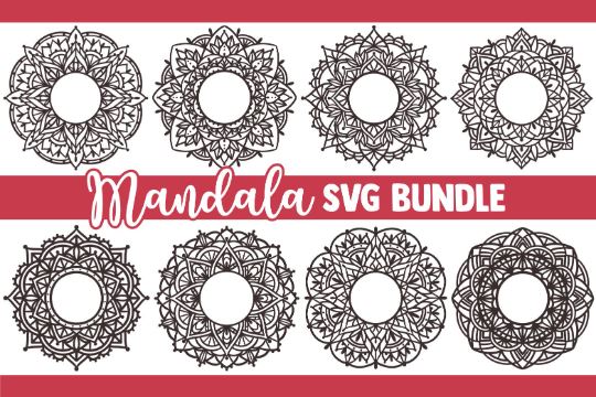 Mandala SVG Bundle, zentangle svg, mandala monogram svg, circle monogram svg, monogram frame svg, floralmonogram svg, svg files for cricut SVG James 