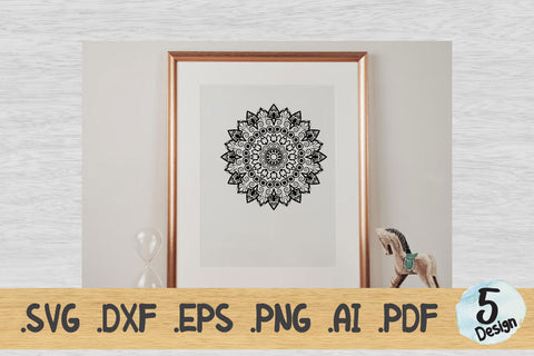 Mandala SVG Collection, Cut File Mandala design dxf SVG artnoy 