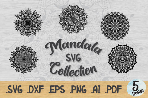Mandala SVG Collection, Cut File Mandala design dxf SVG artnoy 