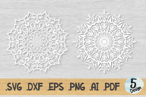 Mandala SVG Collection, Cut File Mandala design dxf SVG artnoy 