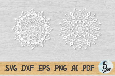 Mandala SVG Collection, Cut File Mandala design dxf SVG artnoy 