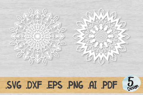 Mandala SVG Collection, Cut File Mandala design dxf SVG artnoy 