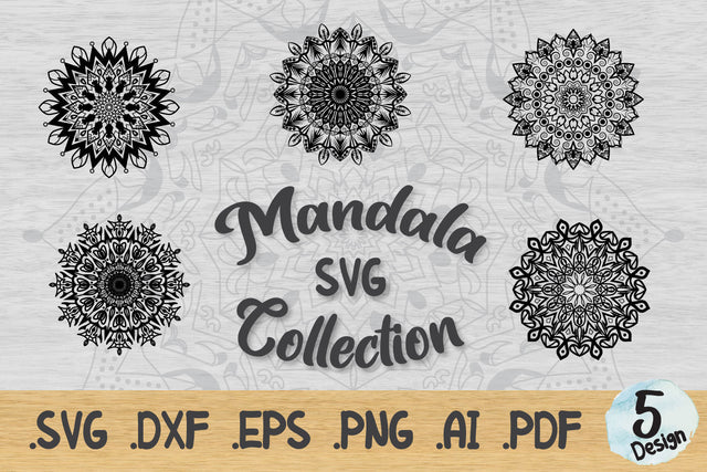 Mandala SVG Collection, Cut File Mandala design dxf SVG artnoy 
