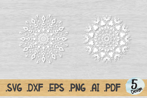 Mandala SVG Collection, Cut File Mandala design dxf SVG artnoy 