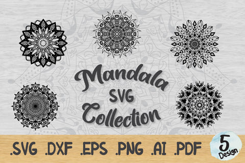 Mandala SVG Collection, Cut File Mandala design dxf SVG artnoy 