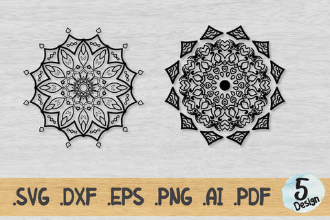 Mandala SVG Collection, Cut File Mandala design dxf SVG artnoy 