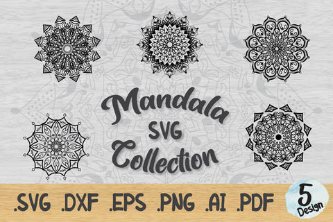 Mandala SVG Collection, Cut File Mandala design dxf SVG artnoy 