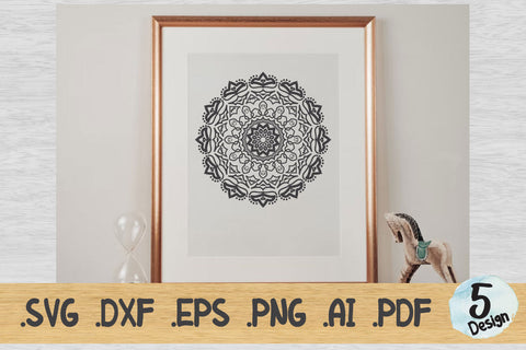 Mandala SVG Collection, Cut File Mandala design dxf SVG artnoy 