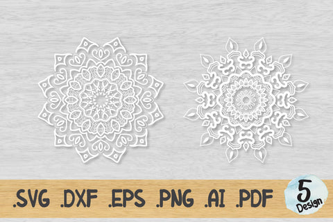 Mandala SVG Collection, Cut File Mandala design dxf SVG artnoy 