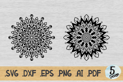 Mandala SVG Collection, Cut File Mandala design dxf SVG artnoy 