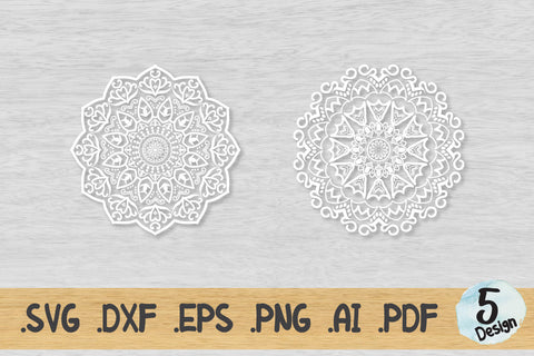 Mandala SVG Collection, Cut File Mandala design dxf SVG artnoy 