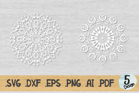 Mandala SVG Collection, Cut File Mandala design dxf SVG artnoy 