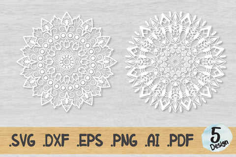 Mandala SVG Collection, Cut File Mandala design dxf SVG artnoy 