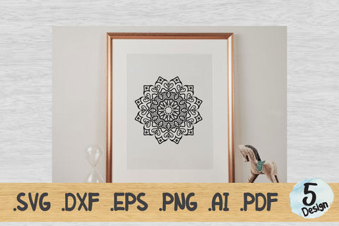 Mandala SVG Collection, Cut File Mandala design dxf SVG artnoy 