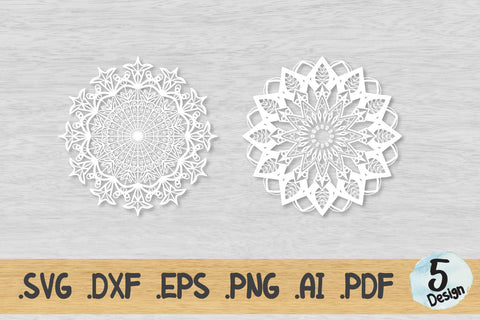Mandala SVG Collection, Cut File Mandala design dxf SVG artnoy 