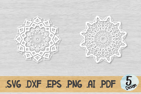 Mandala SVG Collection, Cut File Mandala design dxf SVG artnoy 