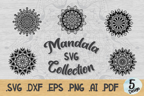 Mandala SVG Collection, Cut File Mandala design dxf SVG artnoy 