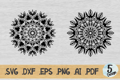 Mandala SVG Collection, Cut File Mandala design dxf SVG artnoy 
