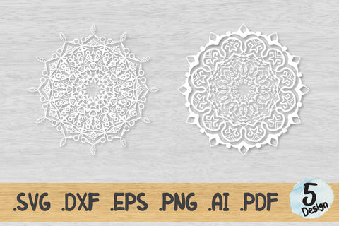 Mandala SVG Collection, Cut File Mandala design dxf SVG artnoy 