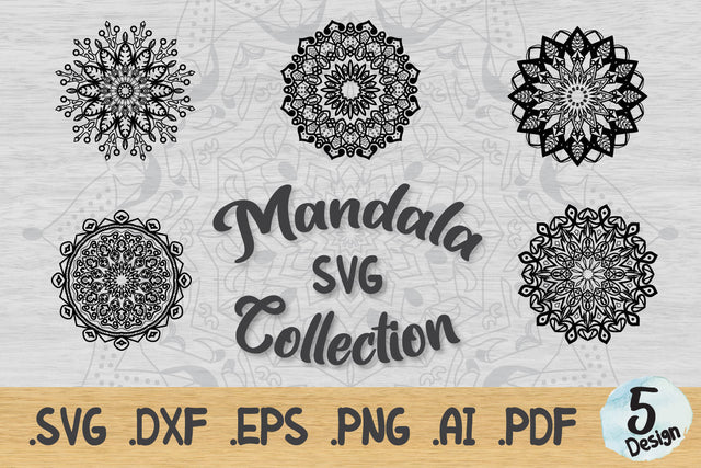 Mandala SVG Collection, Cut File Mandala design dxf SVG artnoy 